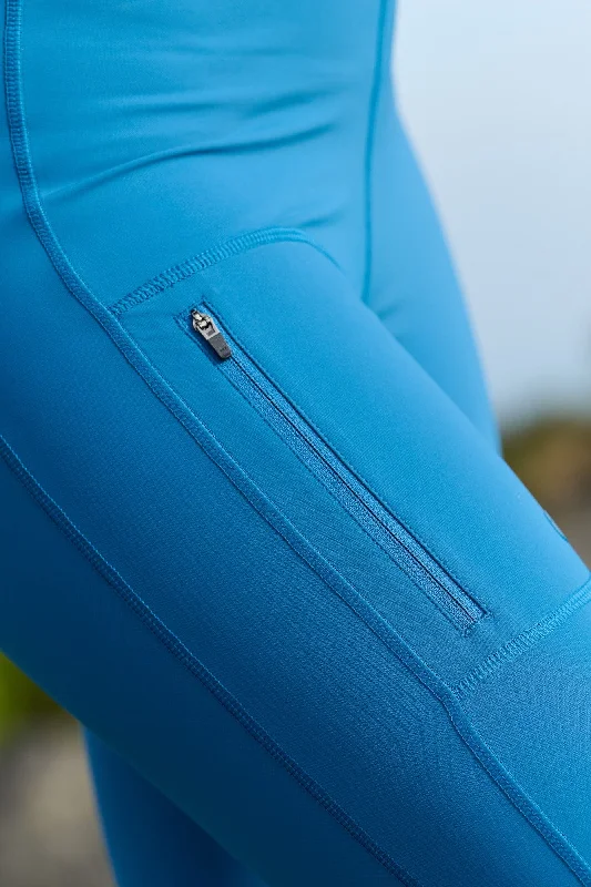 Shower Resistant Softshell Leggings - Ink Blue