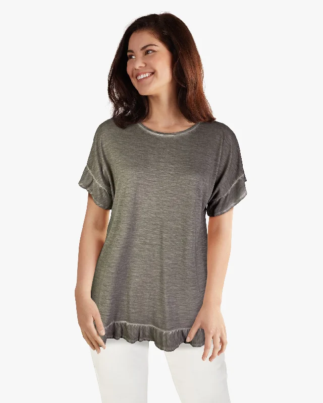 Ruffle Back Swing Top (D190677) Satellite