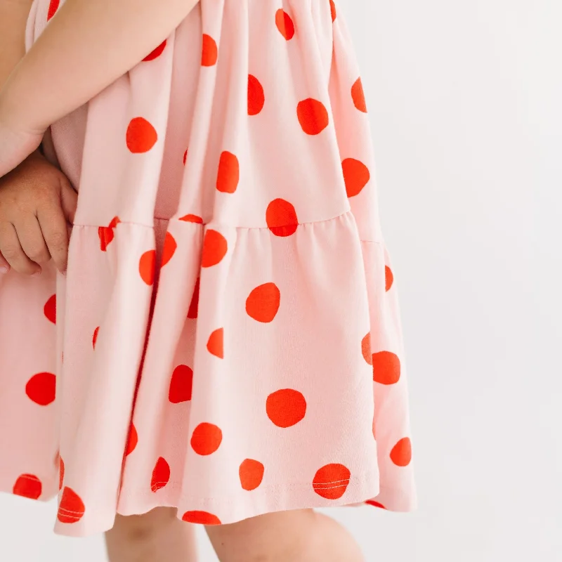 The Juliet Dress in Blush Dot