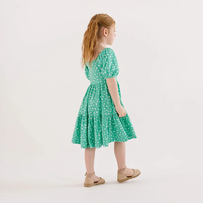 The Juliet Dress in Ditsy Green