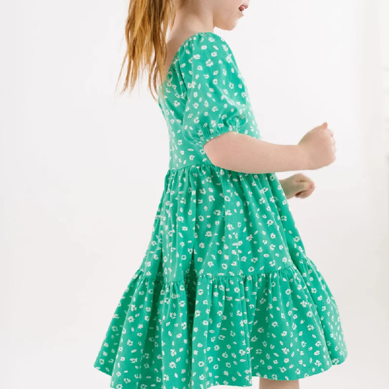 The Juliet Dress in Ditsy Green