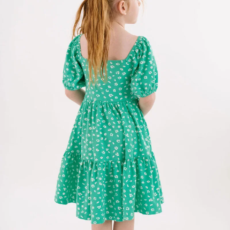 The Juliet Dress in Ditsy Green