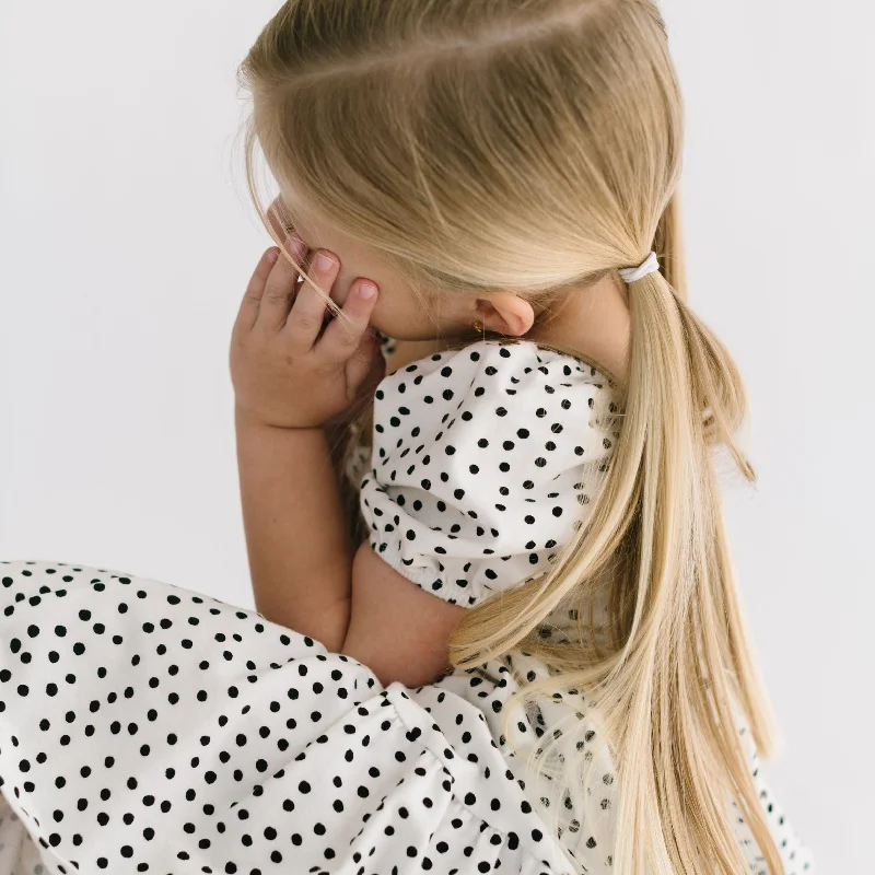 The Juliet Dress in Ivory Dot