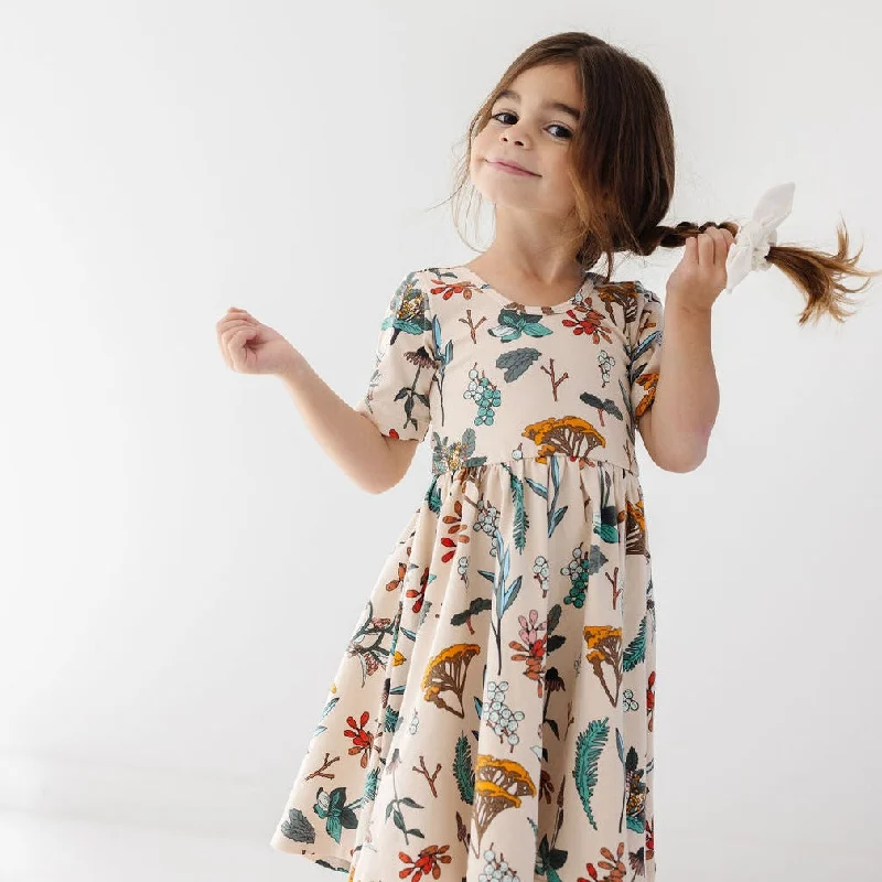 The Short Sleeve Ballet Dress in Herbal Study