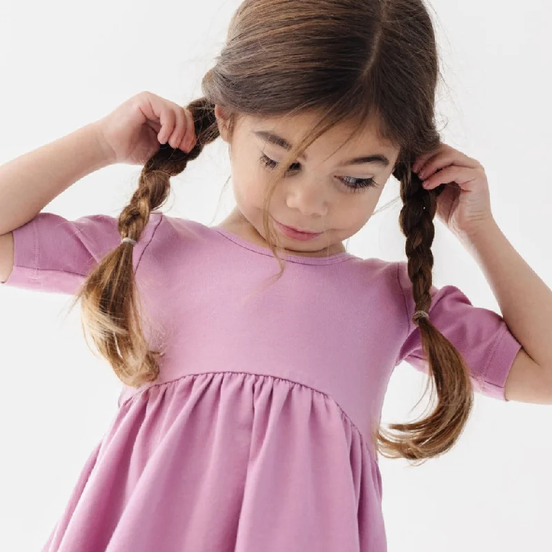 The Short Sleeve Ballet Dress in Orchid