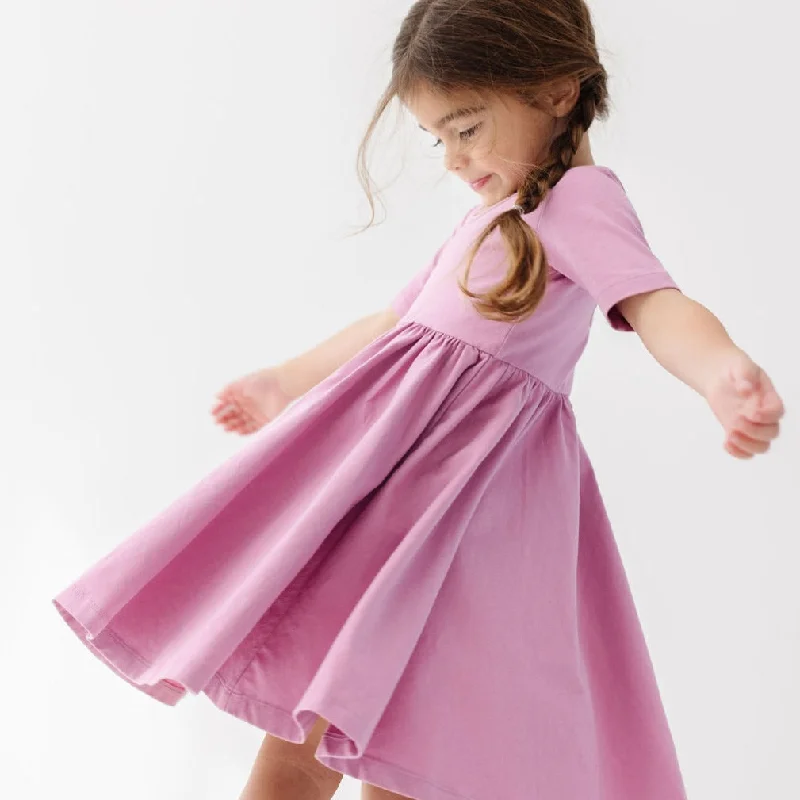 The Short Sleeve Ballet Dress in Orchid