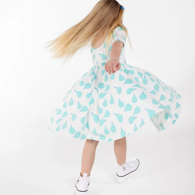 The Short Sleeve Ballet Dress in Perfect Pear