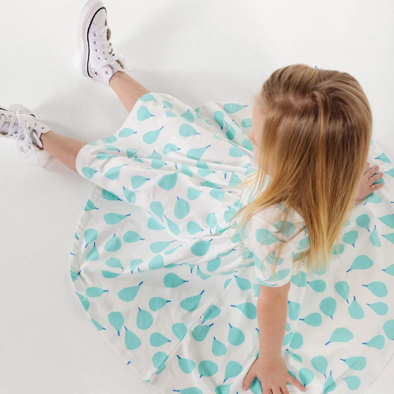 The Short Sleeve Ballet Dress in Perfect Pear