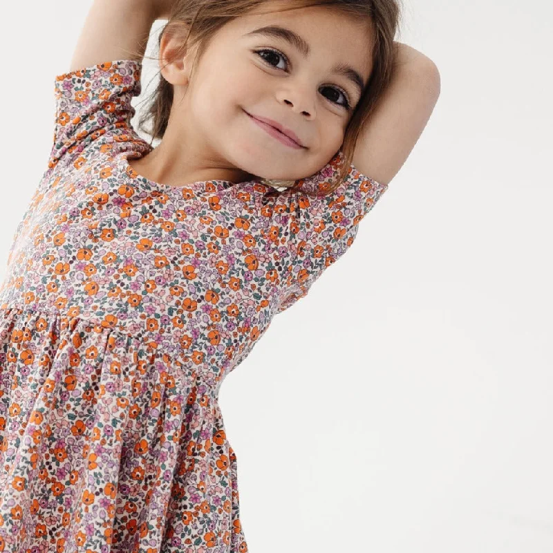 The Short Sleeve Ballet Dress in Prim Floral