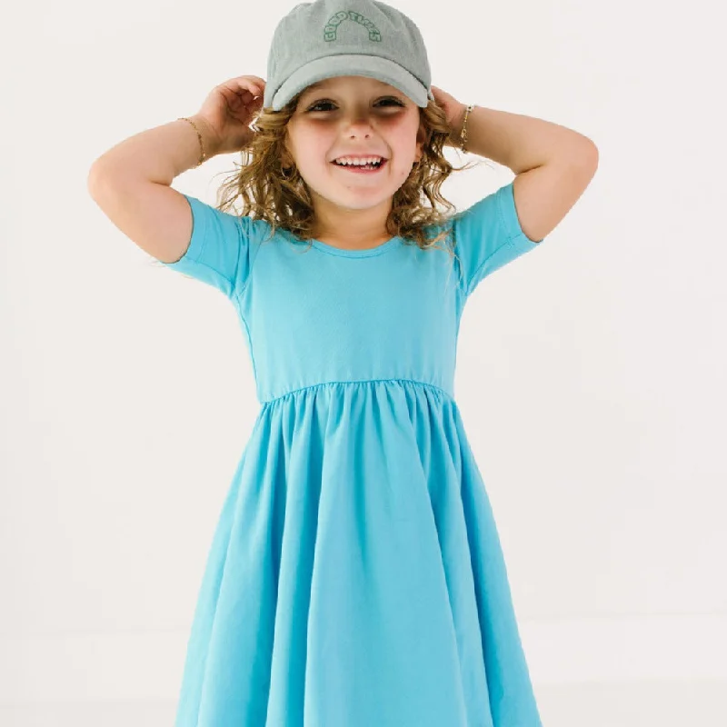 The Short Sleeve Ballet Dress in Rain