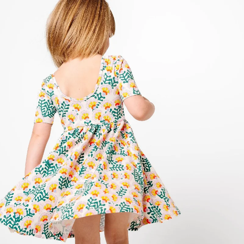 The Short Sleeve Ballet Dress in Serenity