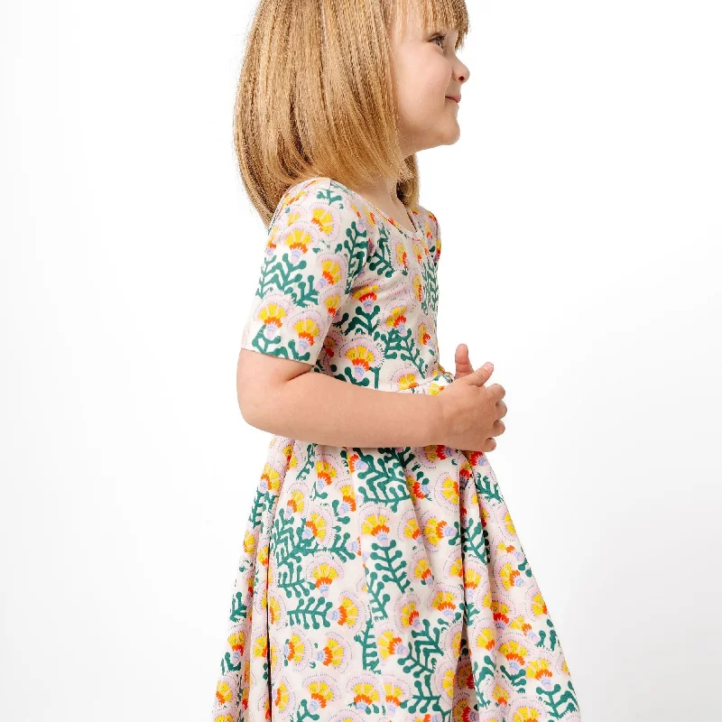 The Short Sleeve Ballet Dress in Serenity