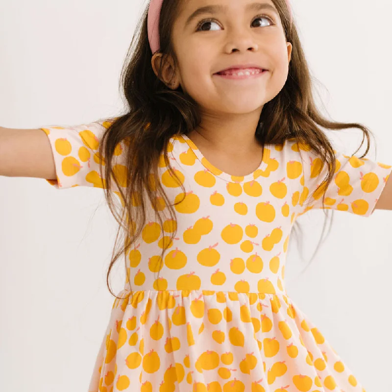 The Short Sleeve Ballet Dress in Sweet Citrus