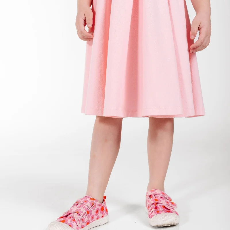 The Short Sleeve Ballet Dress in Tickled Pink