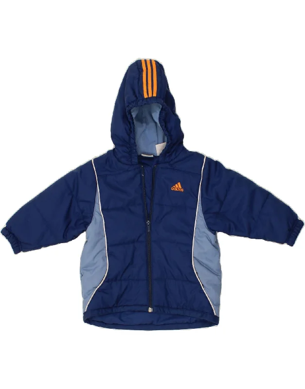 Classic Men's Trench CoatsADIDAS Baby Boys Hooded Padded Jacket 18-24 Months Navy Blue Colourblock Classic Men's Trench CoatsADIDAS Baby Boys Hooded Padded Jacket 18-24 Months Navy Blue Colourblock