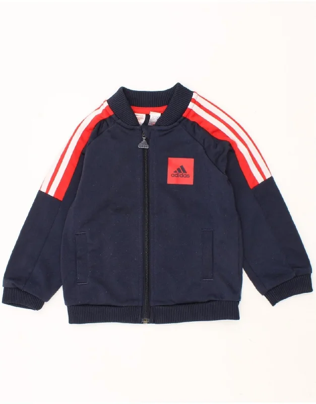 Men's Coats for Ice FishingADIDAS Baby Boys Tracksuit Top Jacket 9-12 Months Navy Blue Colourblock