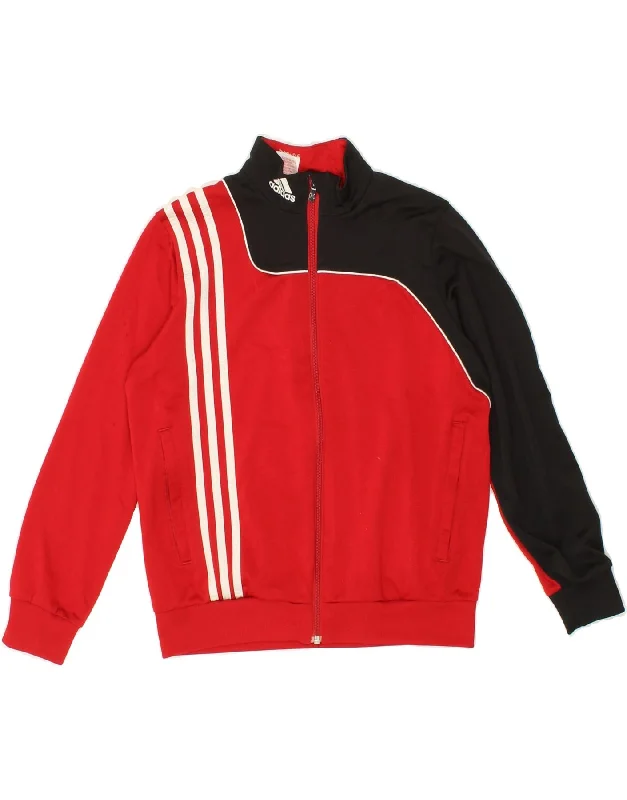 Men's Coats with Quick-Dry FabricADIDAS Boys Tracksuit Top Jacket 11-12 Years Red Colourblock Polyester