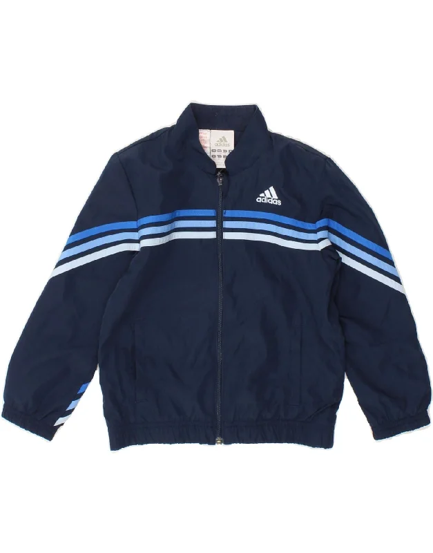 Men's Coats with Flannel LiningADIDAS Boys Tracksuit Top Jacket 3-4 Years Navy Blue Polyester