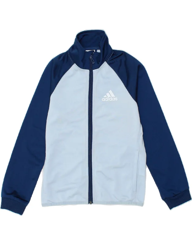 Men's Coats with HoodsADIDAS Boys Tracksuit Top Jacket 9-10 Years Blue Colourblock Polyester Men's Coats with HoodsADIDAS Boys Tracksuit Top Jacket 9-10 Years Blue Colourblock Polyester