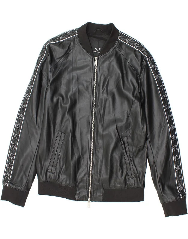 Men's Coats with Fur TrimARMANI EXCHANGE Mens Graphic Leather Jacket UK 38 Medium Black Men's Coats with Fur TrimARMANI EXCHANGE Mens Graphic Leather Jacket UK 38 Medium Black
