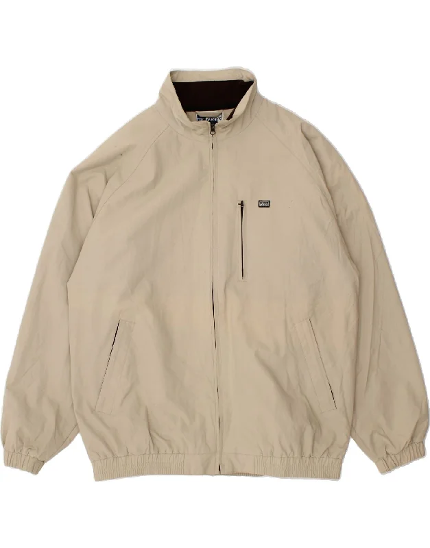 Men's Coats for HikingASICS Mens Bomber Jacket UK 42 XL Beige Polyamide Sports