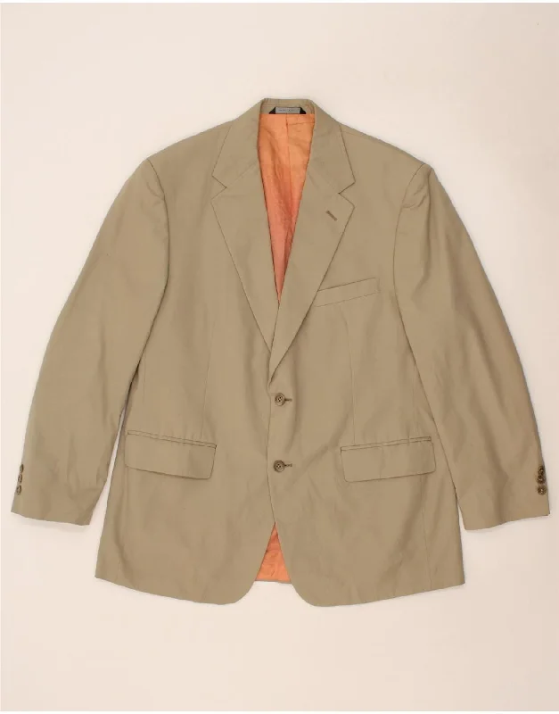 Men's Coats with Reflective StripesBROOKS BROTHERS Mens 2 Button Blazer Jacket UK 38 Medium Beige