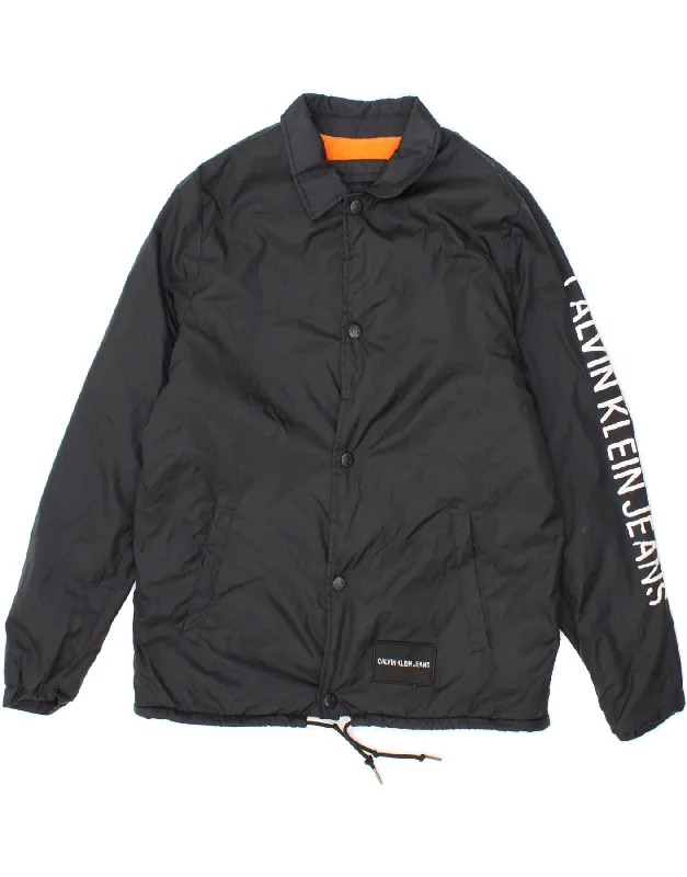 Comfortable Men's ParkasCALVIN KLEIN JEANS Mens Graphic Windbreaker Jacket UK 36 Small Black Comfortable Men's ParkasCALVIN KLEIN JEANS Mens Graphic Windbreaker Jacket UK 36 Small Black