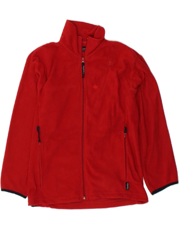Men's Coats with Relaxed FitsCANADIAN Mens Fleece Jacket UK 36 Small Red