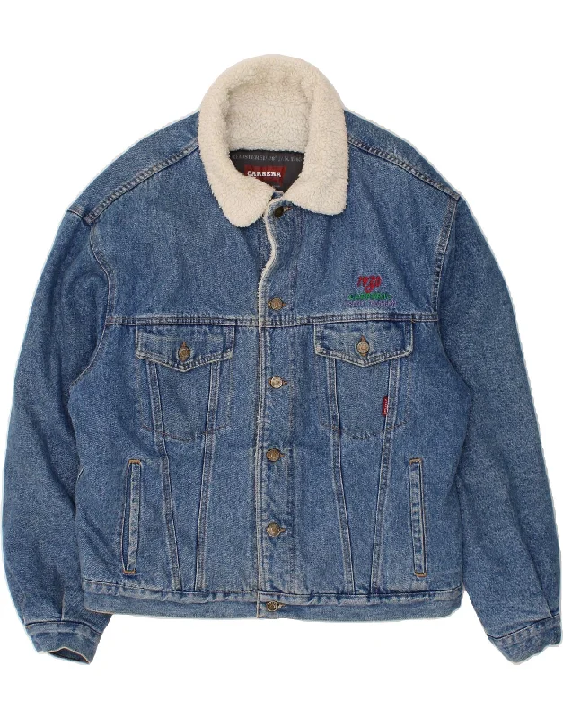Fashionable Men's Denim JacketsCARRERA Mens Denim Sherpa Jacket UK 40 Large Blue Cotton Fashionable Men's Denim JacketsCARRERA Mens Denim Sherpa Jacket UK 40 Large Blue Cotton