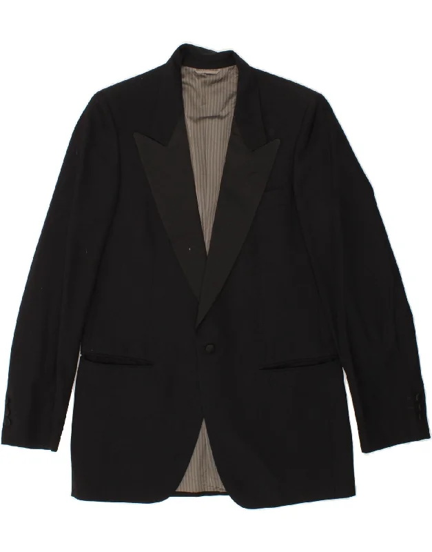 Men's Coats with Contrast StitchingCERRUTI Mens 1 Button Blazer Jacket IT 48 Medium Black Cupro Men's Coats with Contrast StitchingCERRUTI Mens 1 Button Blazer Jacket IT 48 Medium Black Cupro