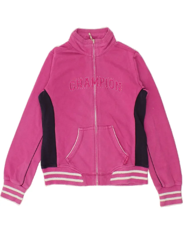 Stylish Men's Biker JacketsCHAMPION Girls Graphic Tracksuit Top Jacket 9-10 Years Medium Pink