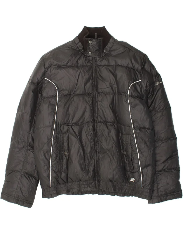 Versatile Men's Pea CoatsCHAMPION Mens Padded Jacket UK 44 2XL Black Polyester