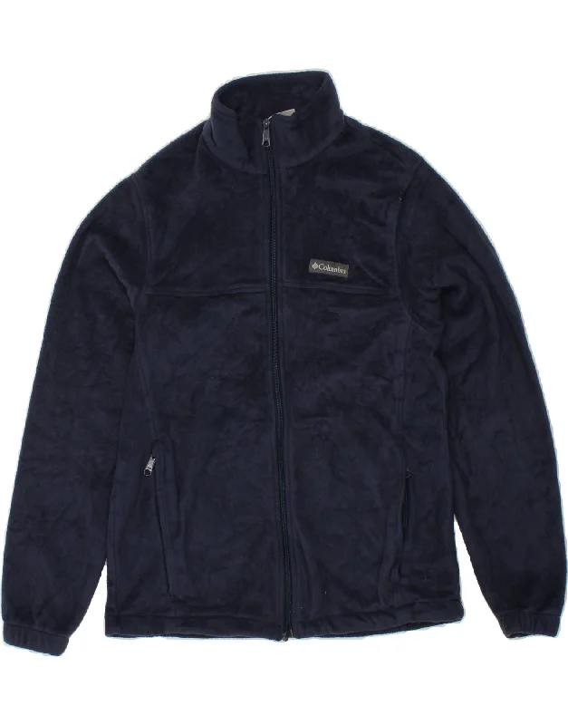 Men's Coats for Rainy WeatherCOLUMBIA Mens Fleece Jacket UK 40 Large Navy Blue Polyester