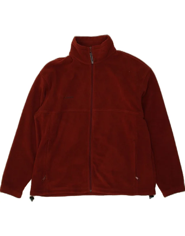 Men's Coats for AutumnCOLUMBIA Mens Fleece Jacket UK 44 2XL Burgundy Polyester