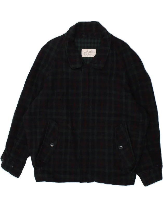 Versatile Men's Pea CoatsDAREBRIDGE Mens Bomber Jacket IT 50 Large Navy Blue Gingham Wool Versatile Men's Pea CoatsDAREBRIDGE Mens Bomber Jacket IT 50 Large Navy Blue Gingham Wool
