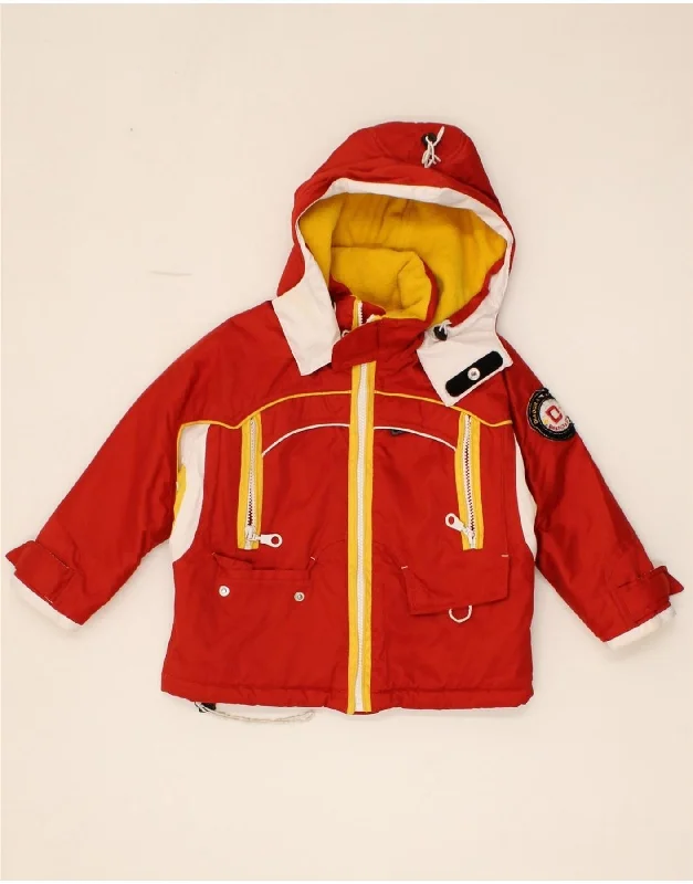 Cool Men's Pea CoatsDIADORA Boys Hooded Windbreaker Jacket 2-3 Years Red Colourblock Polyester Cool Men's Pea CoatsDIADORA Boys Hooded Windbreaker Jacket 2-3 Years Red Colourblock Polyester
