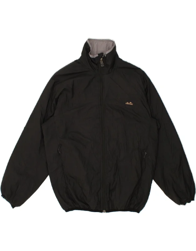 Cool Men's Pea CoatsELLESSE Mens Bomber Jacket UK 36 Small Black Polyester
