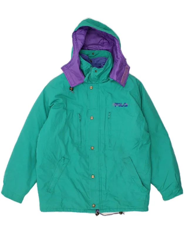 Men's Coats for Big and TallFILA Mens Hooded Windbreaker Jacket IT 52 XL Green Polyester Men's Coats for Big and TallFILA Mens Hooded Windbreaker Jacket IT 52 XL Green Polyester