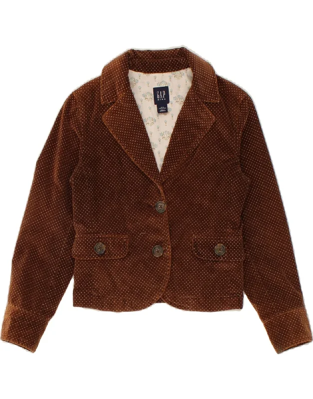 Luxurious Men's Cashmere CoatsGAP Girls Corduroy 2 Button Blazer Jacket 8-9 Years Brown Polka Dot Cotton