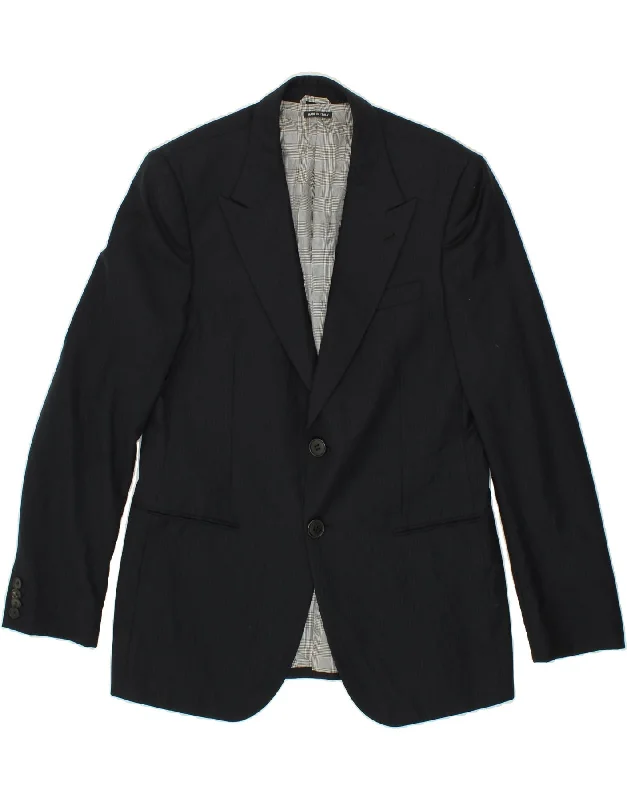 Men's Coats with Quick-Dry FabricGIORGIO ARMANI Mens 2 Button Blazer Jacket IT 50 Large Navy Blue Striped Men's Coats with Quick-Dry FabricGIORGIO ARMANI Mens 2 Button Blazer Jacket IT 50 Large Navy Blue Striped