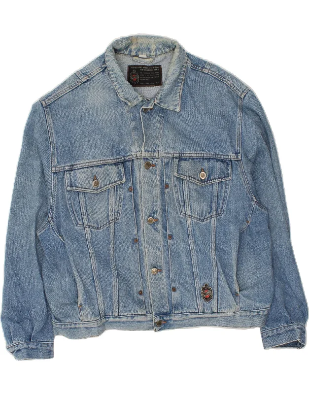 Men's Coats for Winter SportsHELLS ANGELS Mens Denim Jacket UK 42 XL Blue Cotton