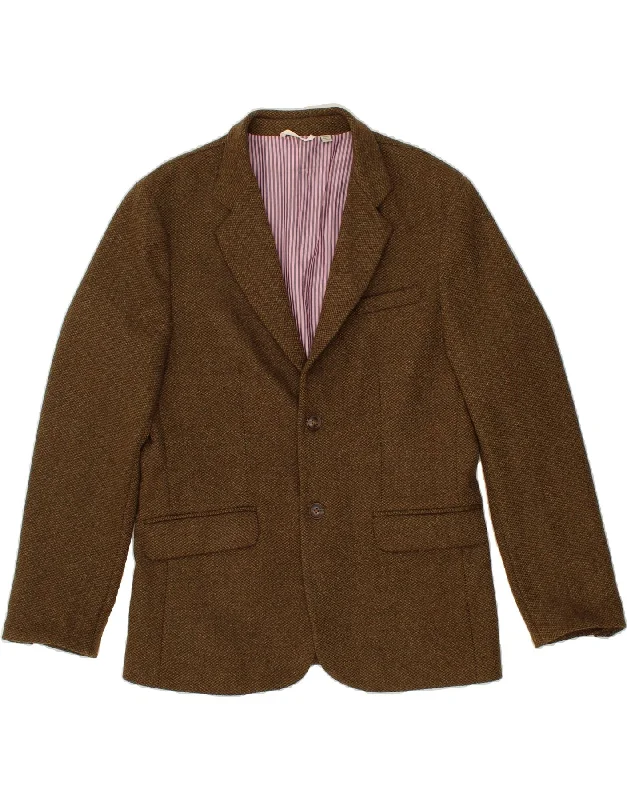 Durable Men's Car CoatsJACK WILLS Mens 2 Button Blazer Jacket UK 40 Large Brown Wool