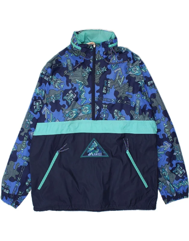 Men's Coats for Every OccasionJEANTEX Mens Pullover Hooded Rain Jacket IT 50/52 Large Blue Colourblock Men's Coats for Every OccasionJEANTEX Mens Pullover Hooded Rain Jacket IT 50/52 Large Blue Colourblock