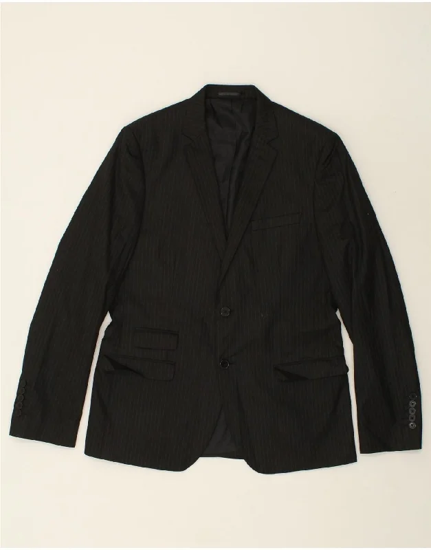Men's Coats for Formal EventsJULES Mens 2 Button Blazer Jacket IT 52 XL Black Pinstripe Polyester Men's Coats for Formal EventsJULES Mens 2 Button Blazer Jacket IT 52 XL Black Pinstripe Polyester