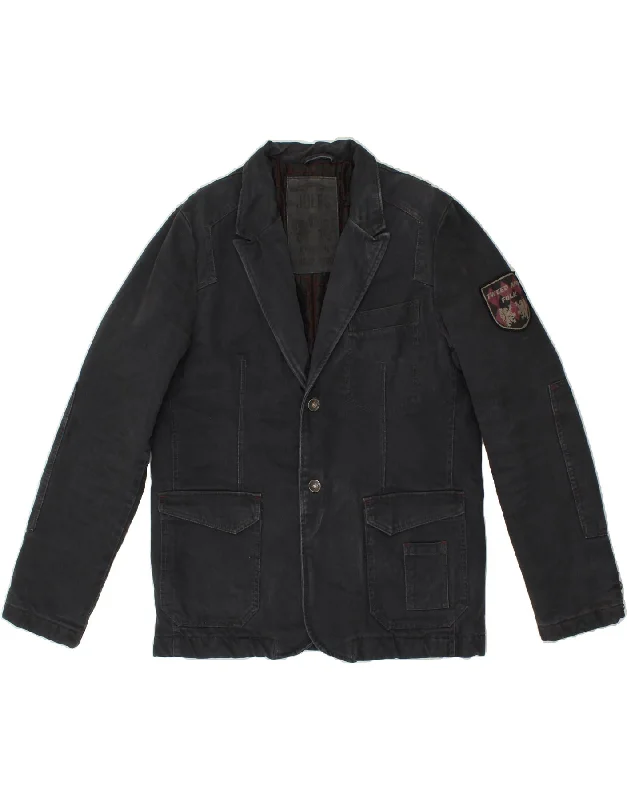 Men's Coats with Inner PocketsJULES Mens 2 Button Blazer Windbreaker Jacket UK 40 Large Grey