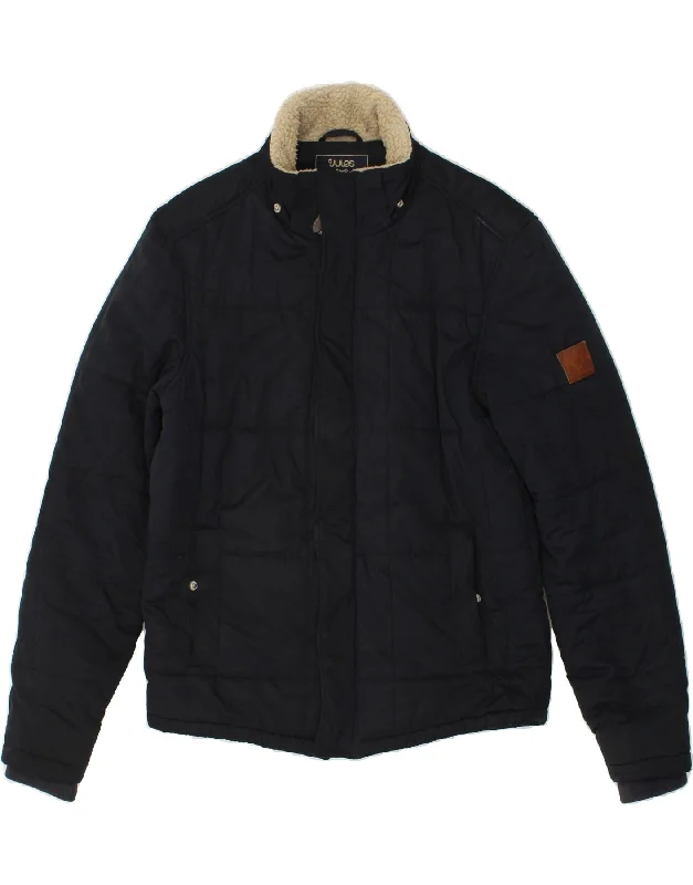 Men's Coats for Skinny MenJULES Mens Padded Jacket UK 38 Medium Navy Blue Polyester