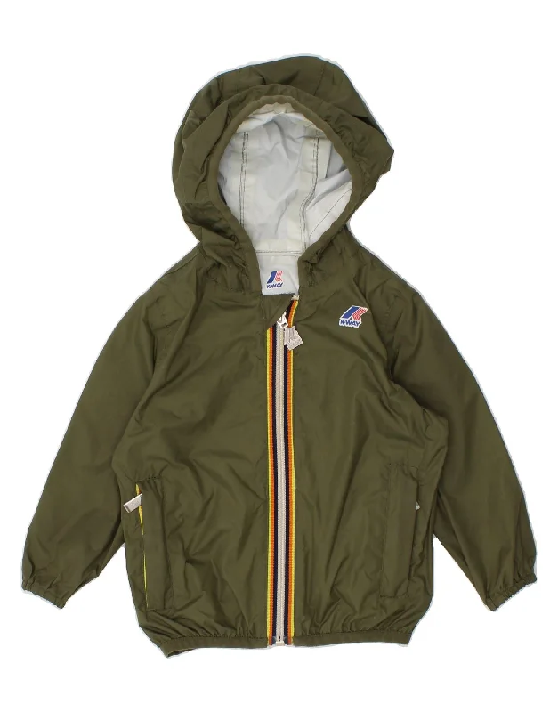 Comfortable Men's ParkasK-WAY Baby Boys Hooded Rain Jacket 9-12 Months Green Polyamide