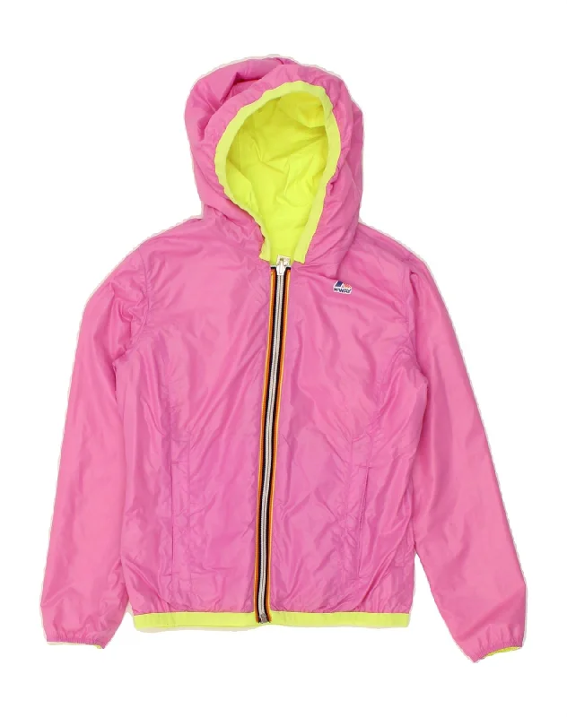 Functional Men's Ski JacketsK-WAY Girls Hooded Rain Jacket 9-10 Years Pink Polyamide