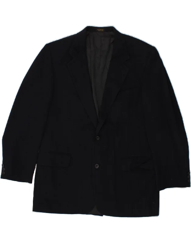 Men's Coats for Short MenL.L.BEAN Mens 2 Button Blazer Jacket UK 40 Large Navy Blue Wool