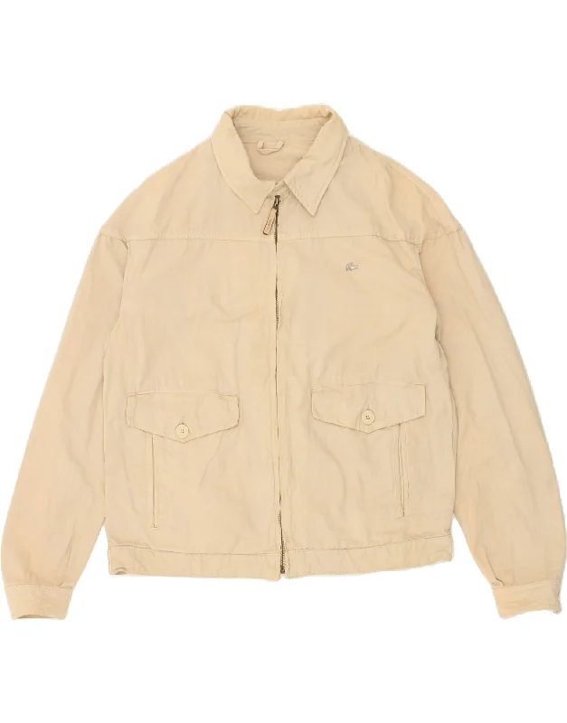 Men's Coats for SkiingLACOSTE Mens Bomber Jacket UK 42 XL Beige Cotton